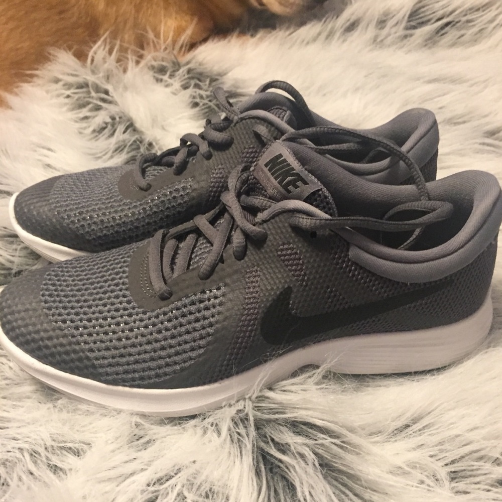 Gray & Black Nikes